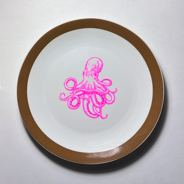 Wandteller Krake
