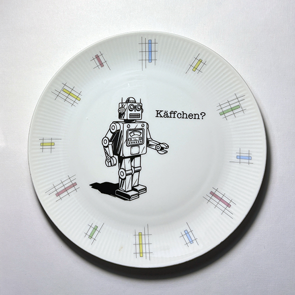Wandteller Roboter/ Käffchen?