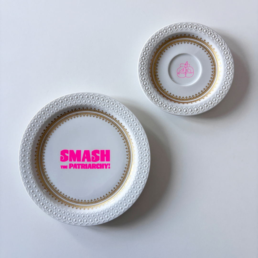 Wandteller Set "Smash the Patriarchy"