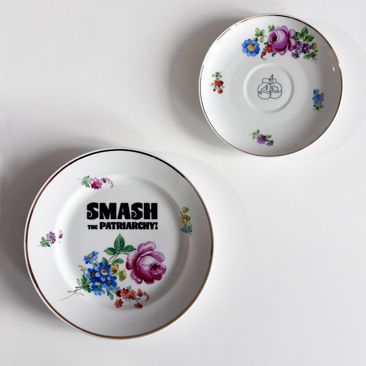 Wandteller Set "Smash the Patriarchy"