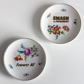 Wandteller Set "Smash the Patriarchy"