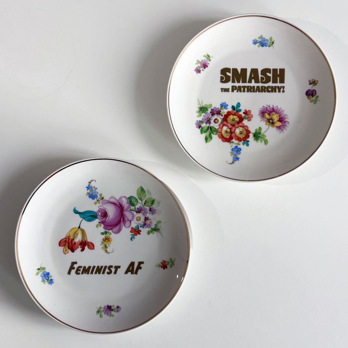 Wandteller Set "Smash the Patriarchy"