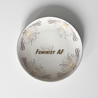 Wandteller Feminist AF